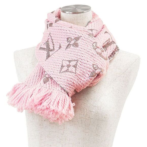 Louis Vuitton Echarpe Logomania Monogram Wool Silk Metallized Scarf